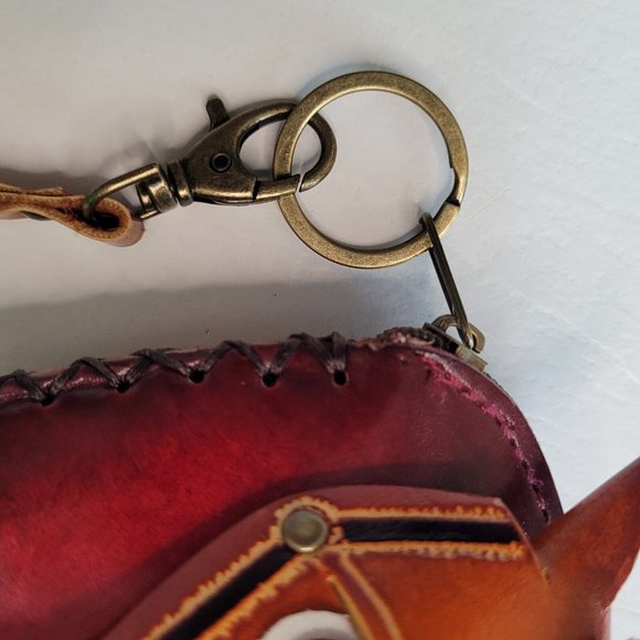 Horse Leather Wristlet Wallet Change Coin Purse Zip Closure Charm Western Pony - Picture 11 of 16